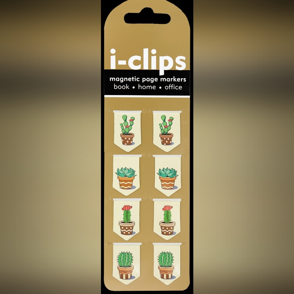 Succulents i-clips Magnetic Page Markers